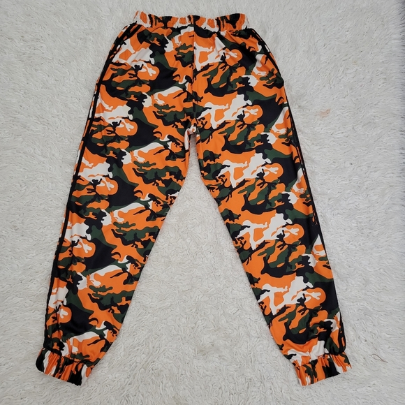 I Am Gia Camo Jogger Pants Sz Medium Orange - Picture 10 of 11